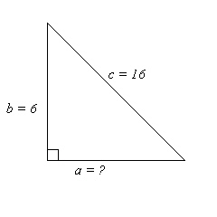 Use the Pythagorean Theorem to solve for the unknown side of the right triangle. Round to two decimal places.