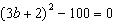 Solve the quadratic equation by using the square root property.