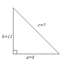 Use the Pythagorean Theorem to solve for the unknown side of the right triangle. Round to two decimal places.