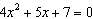 Solve the quadratic equation. Give both the exact solution(s) and solution(s) rounded to two decimal places.