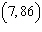 <strong>The graph shows the average monthly high temperature in Newark NJ for months from April to September. If a quadratic model is fit to the graphed data set estimate the coordinates of the vertex. </strong> A) B) C) D)