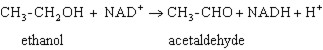 Exhibit 15A Consider the reaction of alcohol dehydrogenase. Refer to Exhibit 15A. Which molecule loses electrons?