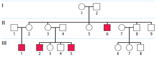 <strong> Examine the pedigree in the figure above. Individuals affected by the genetic condition in question are indicated by filled squares or circles. Which inheritance pattern is most likely correct for this condition in this family? </strong> A)autosomal dominant B)X-linked recessive C)X-linked dominant D)cytoplasmic inheritance E)autosomal recessive