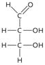 <strong> Figure 3.4 The molecule in the accompanying figure is glyceraldehyde, an example of a ____ sugar.</strong> A) triose B) hexose C) pentose D) heptose E) tetrose