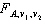 We define as the value of the F with v <sub>1</sub> and v <sub>2</sub> degrees of freedom such that the area to its right under the F curve is A , while is defined as the value such that the area to its left is A .