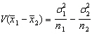 The variance of is .