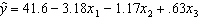 Student's Final Grade A statistics professor investigated some of the factors that affect an individual student's final grade in her course. She proposed the multiple regression model , where y is the final grade (out of 100 points), x <sub>1</sub> is the number of lectures skipped, x <sub>2</sub> is the number of late assignments, and x <sub>3</sub> is the midterm exam score (out of 100). The professor recorded the data for 50 randomly selected students. The computer output is shown below. THE REGRESSION EQUATION IS S = 13.74 R - Sq = 30.0% ANALYSIS OF VARIANCE {Student's Final Grade Narrative} Interpret the coefficient b <sub>2</sub>.