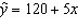 A regression analysis between weight ( y in pounds)and height ( x in inches)resulted in the following least squares line: . This implies that if the height is increased by 1 inch, the weight, on average, is expected to: