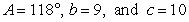 Determine the area of a triangle having the following measurements. Round your answer to two decimal places.