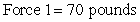 Given that and , find the angle beween the forces if the magnitude of the resultant force is . Round answer to the nearest degree.