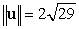 <strong>Use the dot product to find the magnitude of u if .</strong> A) B) C) D) E)