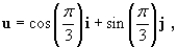 Find the angle between the vectors u and v.