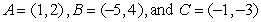 Use vectors to find the measure of the angle at vertex B of triangle ABC, when . Round answer to two decimal places.