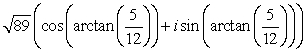 <strong>Find the trigonometric form of the complex number shown below. </strong> A) B) C) D) E)