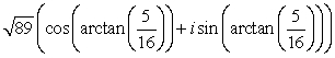 <strong>Find the trigonometric form of the complex number shown below. </strong> A) B) C) D) E)