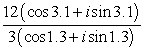 Perform the operation shown below and leave the result in trigonometric form.