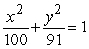 <strong>Find the standard form of the equation of the ellipse with the following characteristics.foci: major axis of length: 20</strong> A) B) C) D) E)