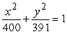 <strong>Find the standard form of the equation of the ellipse with the following characteristics.foci: major axis of length: 20</strong> A) B) C) D) E)