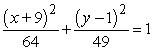 <strong>Find the standard form of the equation of the ellipse with the given characteristics.vertices: (-1, 1), (-1, 17) minor axis of length 14</strong> A) B) C) D) E)