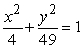 <strong>Find the standard form or the equation of the ellipse with vertices (<font face=symbol></font>7, 0) and eccentricity .</strong> A) B) C) D) E)