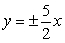 <strong>Find the vertices and asymptotes of the hyperbola. </strong> A)vertices: (0, <font face=symbol></font>5) asymptote: B)vertices: (0, <font face=symbol></font>5) asymptote: C)vertices: (<font face=symbol></font>5, 0) asymptote: D)vertices: (<font face=symbol></font>5, 0) asymptote: E)vertices: (<font face=symbol></font>5, 2) asymptote: