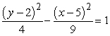 <strong>Find the standard form of the equation of the hyperbola with the given characteristics.vertices: (5, 0), (5, 4) foci: (5, -1), (5, 5)</strong> A) B) C) D) E)