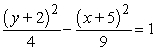 <strong>Find the standard form of the equation of the hyperbola with the given characteristics.vertices: (5, 0), (5, 4) foci: (5, -1), (5, 5)</strong> A) B) C) D) E)
