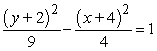 <strong>Find the standard form of the equation of the hyperbola with the given characteristics.vertices: (0, 4), (4, 4) asymptotes: , </strong> A) B) C) D) E)