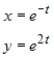 <strong>Match the parametric equations to the curve they represent and the corresponding rectangular equation. Adjust the domain of the resulting rectangular equation if necessary. </strong> A) B) C) D) E)