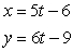<strong>Which set of parametric equations represents the following line or conic?Use and .Line: passes through </strong> A) B) C) D) E)