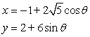 <strong>Which set of parametric equations represents the following line or conic?Use and .Ellipse: vertices ,foci </strong> A) B) C) D) E)