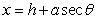 <strong>Which set of parametric equations represents the following line or conic?Use and .Hyperbola: vertices ,foci </strong> A) B) C) D) E)