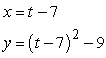<strong>Which set of parametric equations represents the graph of the following rectangular equation using ? </strong> A) B) C) D) E)