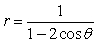 <strong>Find a polar equation of the conic with the given characteristics and with one focus at the pole.Conic Eccentricity DirectrixParabola </strong> A) B) C) D) E)