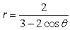 <strong>Find a polar equation of the conic with the given characteristics and with one focus at the pole.Conic Eccentricity DirectrixEllipse </strong> A) B) C) D) E)