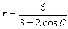 <strong>Find a polar equation of the conic with the given characteristics and with one focus at the pole.Conic Eccentricity DirectrixEllipse </strong> A) B) C) D) E)