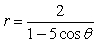 <strong>Find a polar equation of the conic with the given characteristics and with one focus at the pole.Conic Eccentricity DirectrixHyperbola </strong> A) B) C) D) E)