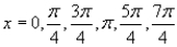 <strong>Find all solutions of the following equation in the interval . </strong> A) B) C) D) E)