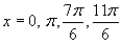 <strong>Find all solutions of the following equation in the interval . </strong> A) B) C) D) E)