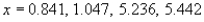 <strong>Use a graphing utility to approximate the solutions (to three decimal places) of the given equation in the interval . </strong> A) B) C) D) E)