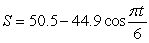 <strong>The monthly sales S (in hundreds of units) of baseball equipment for an Internet sporting goods site are approximated by where t is the time (in months), with corresponding to January. Determine the months when sales exceed units at any time during the month.</strong> A)July through May B)May through July C)June through August D)April through August E)April through July