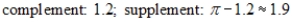 <strong>Find (if possible) the complement and supplement of the given angle. </strong> A) B) C) D) E)