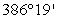 <strong>Convert the angle measure to decimal degree form. </strong> A)385.683° B)386.019° C)386.317° D)6.737° E)22,117.260°
