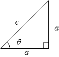 <strong>Find the exact value of the given trigonometric function of the angle shown in the figure. (Use the Pythagorean Theorem to find the third side of the triangle.) a = 4</strong> A) B) C) D)1 E)