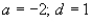 <strong>Find a and d for the function such that the graph of matches the graph below. </strong> A) B) C) D) E)