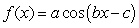 <strong>Find a, b, and c for the function such that the graph of matches the graph below. </strong> A) B) C) D) E)