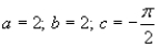 <strong>Find a, b, and c for the function such that the graph of matches the graph below. </strong> A) B) C) D) E)