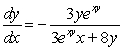 <strong>Use implicit differentiation to find . </strong> A) B) C) D) E)