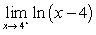 <strong>Find the following limit if it exists: . Use when appropriate.</strong> A) B)does not exist C)4 D) E)1