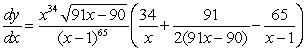 <strong>Use logarithmic differentiation to find the derivative of .</strong> A) B) C) D) E)